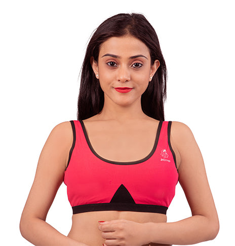 NEW PINK 2408 | Sports Bra with Hook & Eye