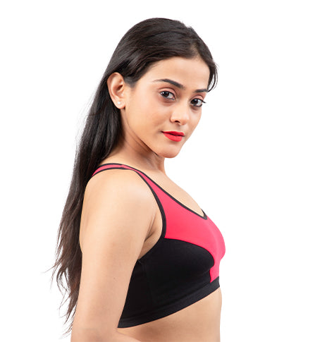 NEW PINK 2407 | Slip On Sports Bra