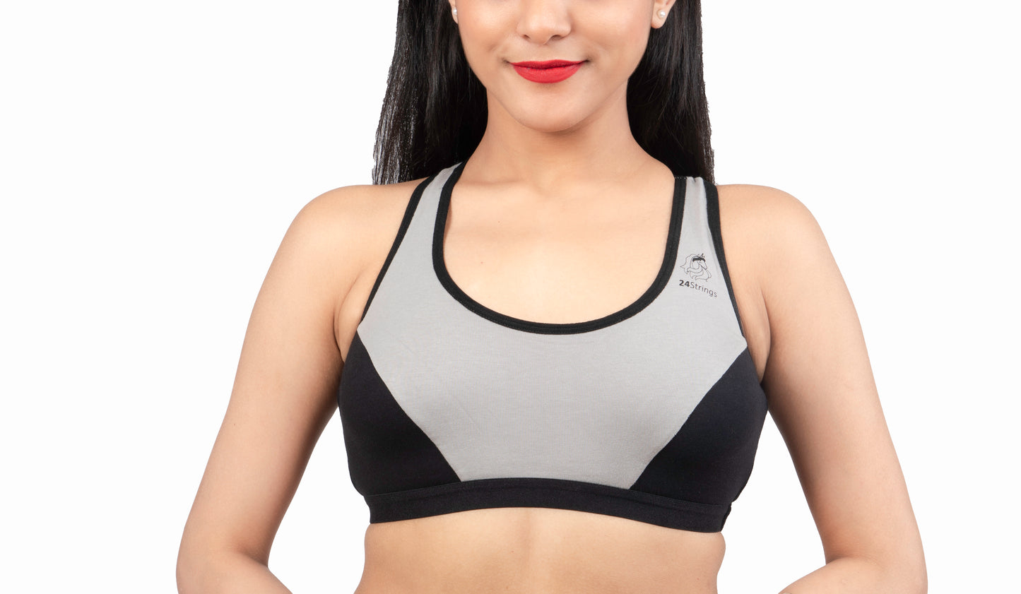 GREY 2407 | Slip On Sports Bra